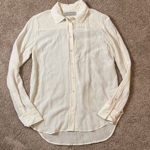 Everlane Cream Casual Button Down Shirt